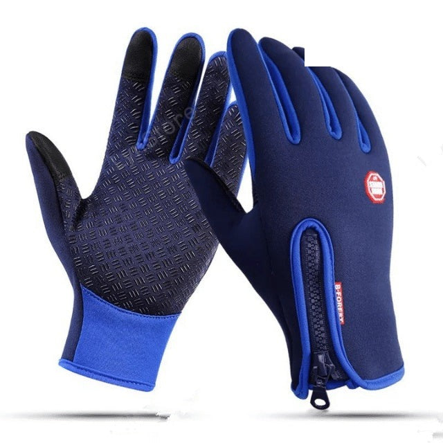 Thermza winter touchscreen gloves in blue