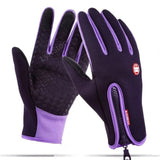 Thermza winter touchscreen gloves in purple